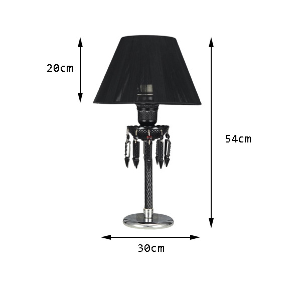 آباژور رومیزی مدل کهربا مشکی کد CR-002