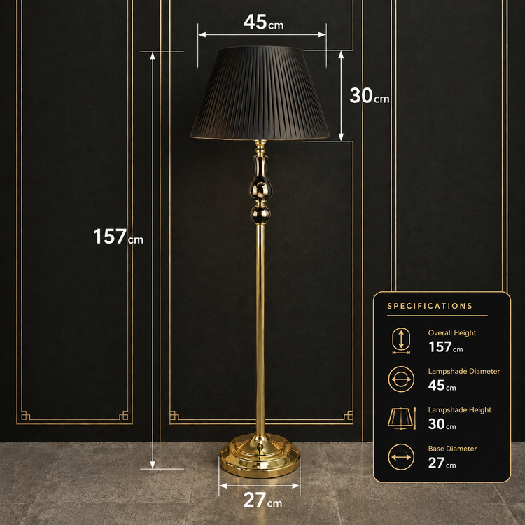 آباژور ایستاده کنار سالنی مدل آتریا (Atria) کد FL-006-B