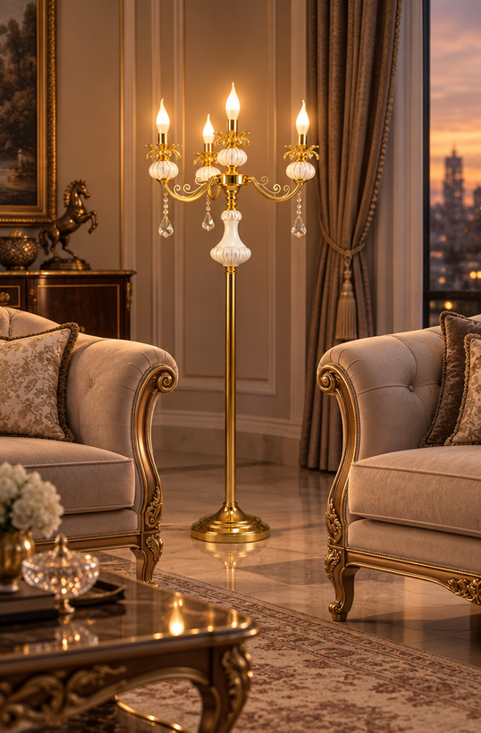 خرید آباژور ایستاده کنار سالنی مدل لیویا (Livia) کد FL-007