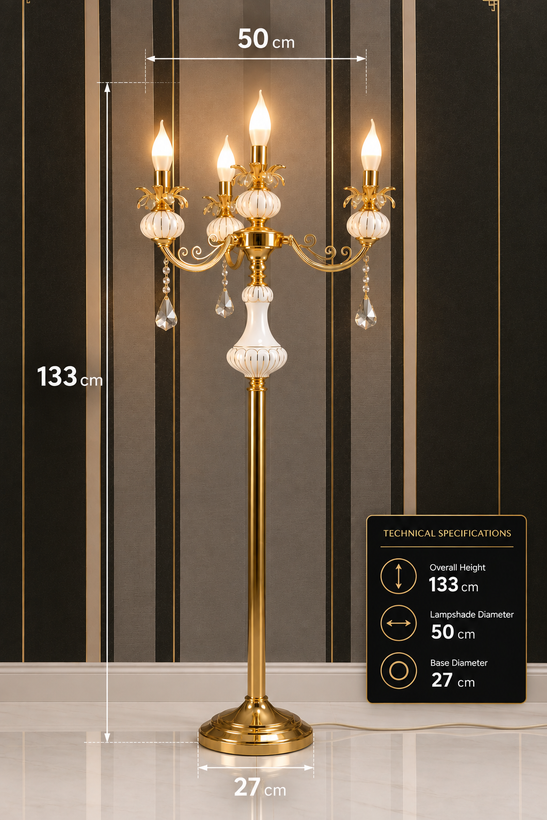 خرید آباژور ایستاده کنار سالنی مدل لیویا (Livia) کد FL-007