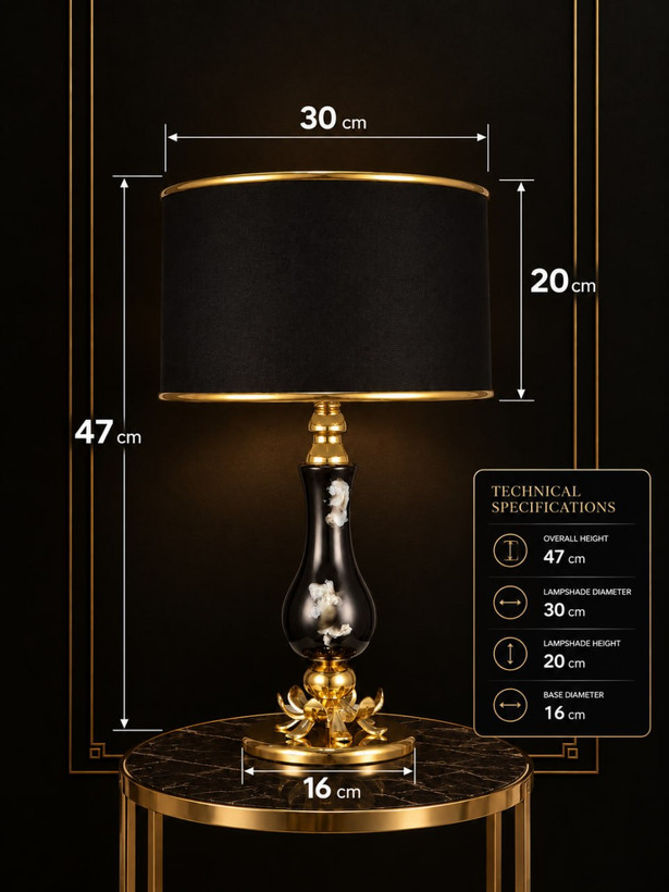 خرید آباژور رومیزی مدل آتریا (Atria) کد NC-009-BO
