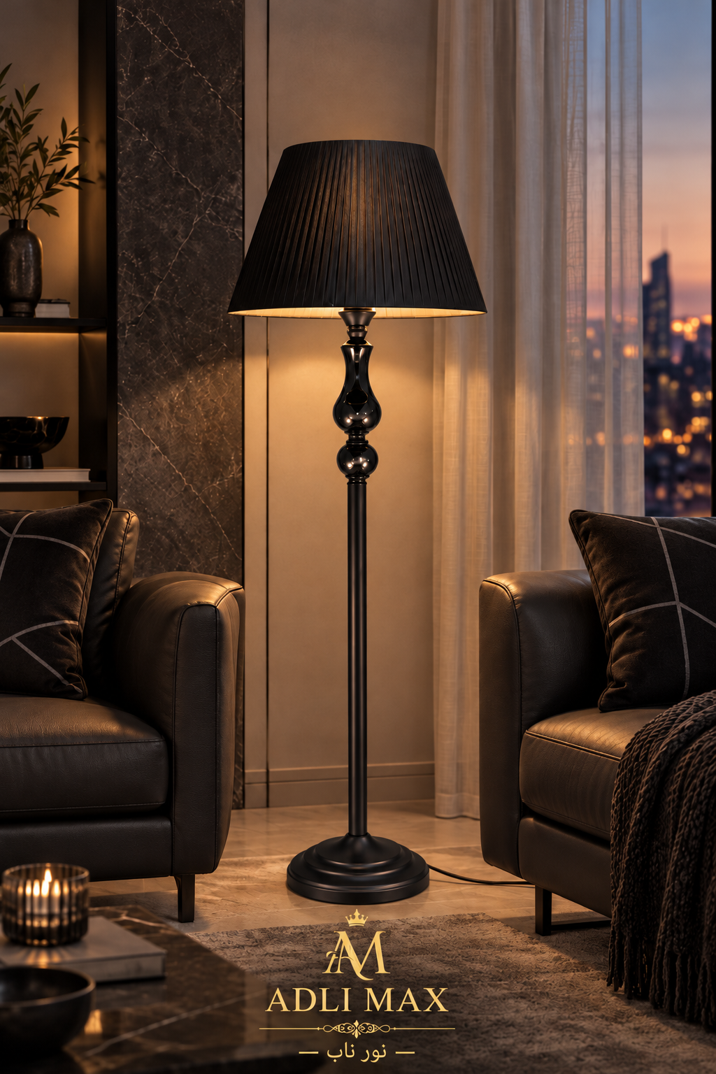 خرید آباژور ایستاده کنار سالنی مدل آرنا (Arna) کد FL-008-M