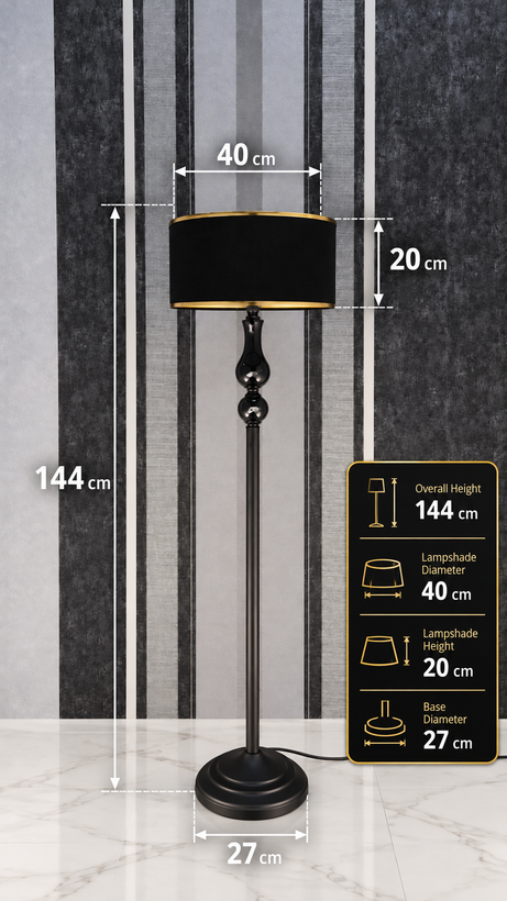 خرید آباژور ایستاده کنار سالنی مدل آرنا (ARNA) کد FL-008-O