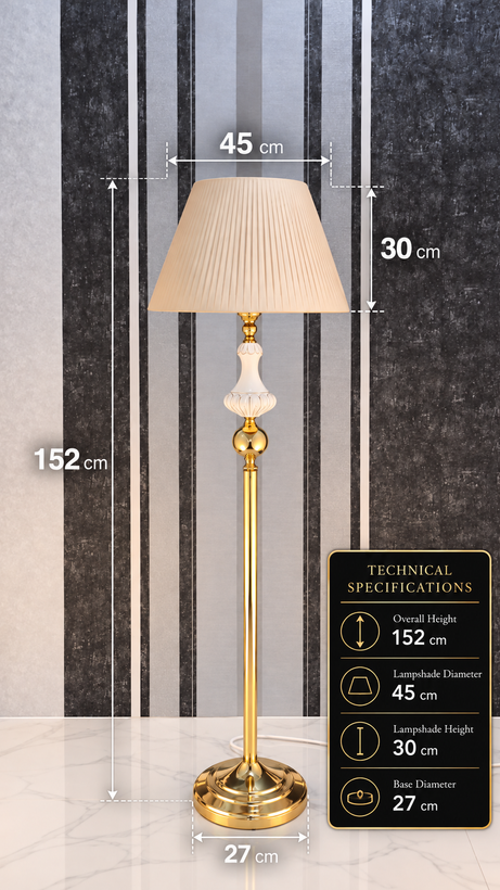 خرید آباژور ایستاده کنار سالنی مدل پِرلا (PERLA) کد FL-009-M
