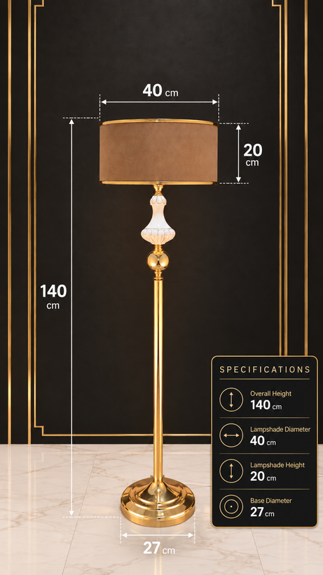 خرید آباژور ایستاده کنار سالنی مدل پِرلا (PERLA) کد FL-009-O